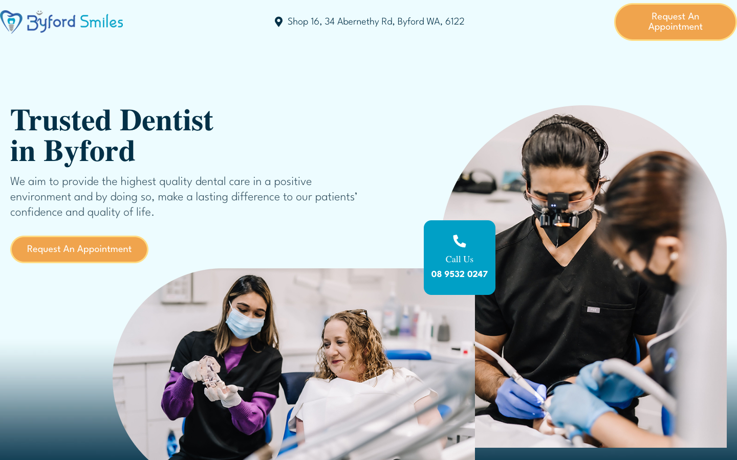Trusted Dentist in Byford landing page preview
