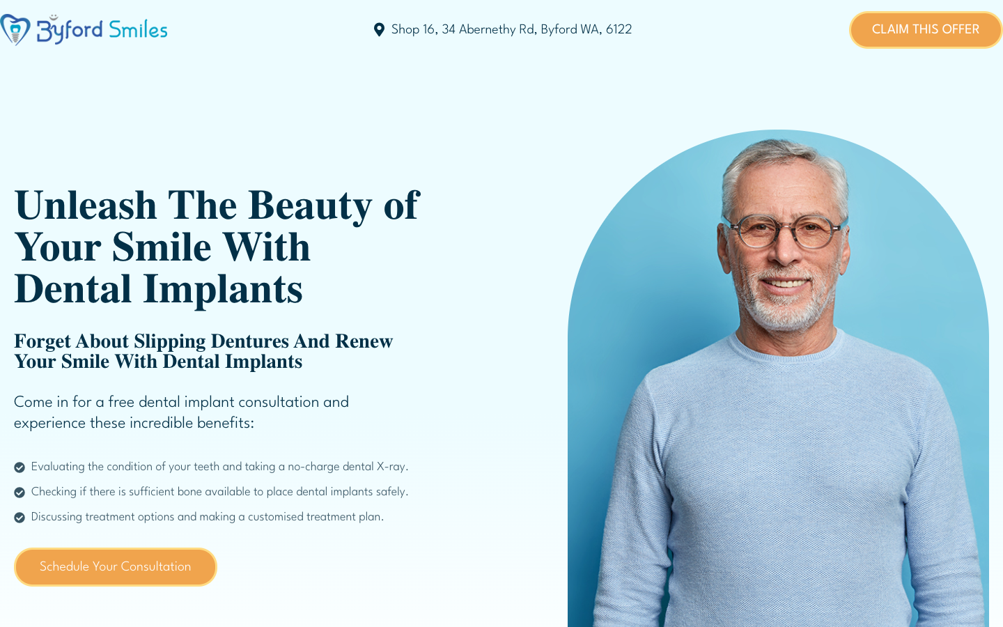 Dental Implants landing page preview
